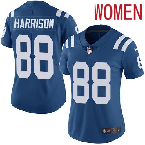 Women Indianapolis Colts 88 Marvin Harrison Nike Royal Blue Rush Limited NFL Jersey